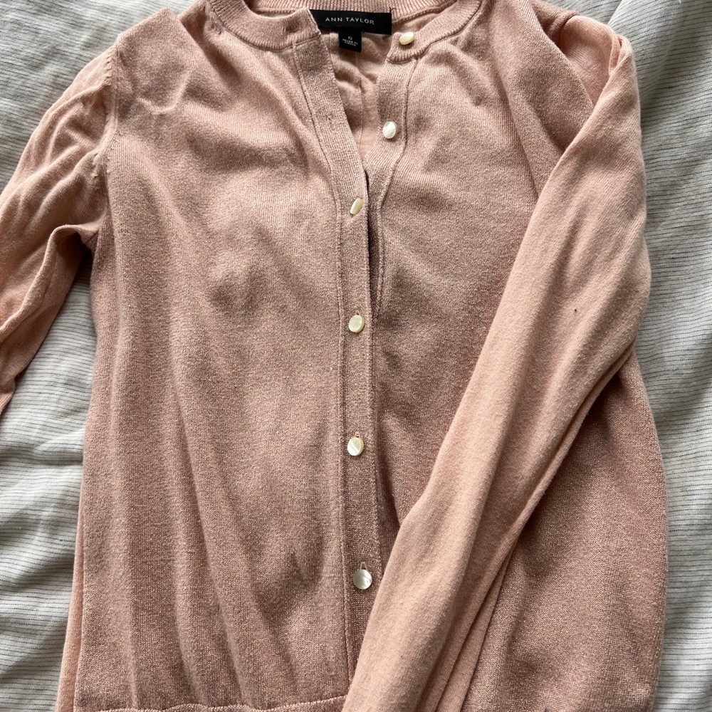 Pink Button-Up Cardigan